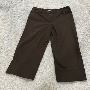 Loft women’s brown marisa crop pants size 4